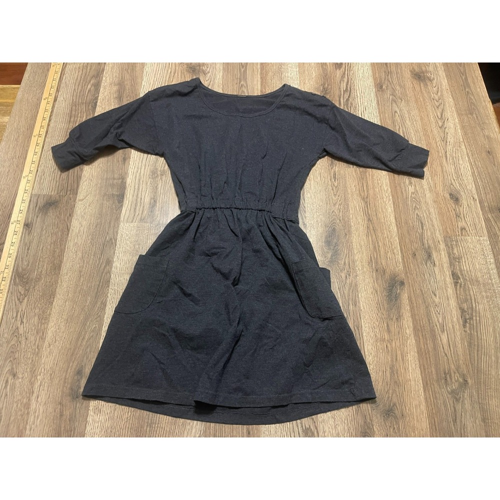 Poof Dress, Women's Size Medium, Gray, 3/4 Sleeve, A-line
